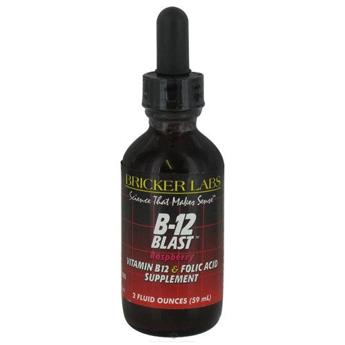 Bricker Labs B-12 Blast, Raspberry - 2 Oz